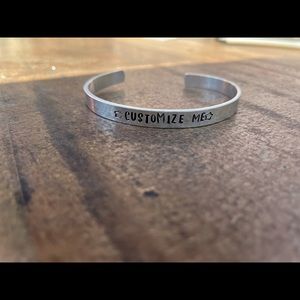 Custom stamped cuff